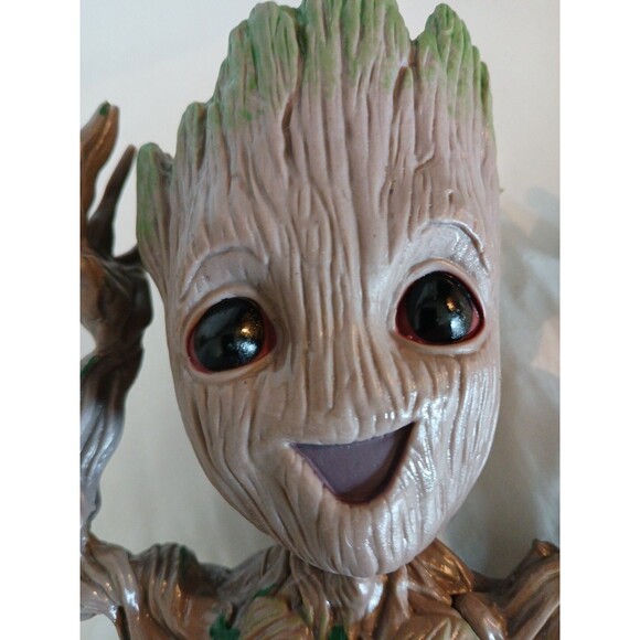(3)Groot Marvel Guardian Of The Galaxy Baby GROOT FLOWER POT PLANTERS Green-Gray - Picture 16 of 16
